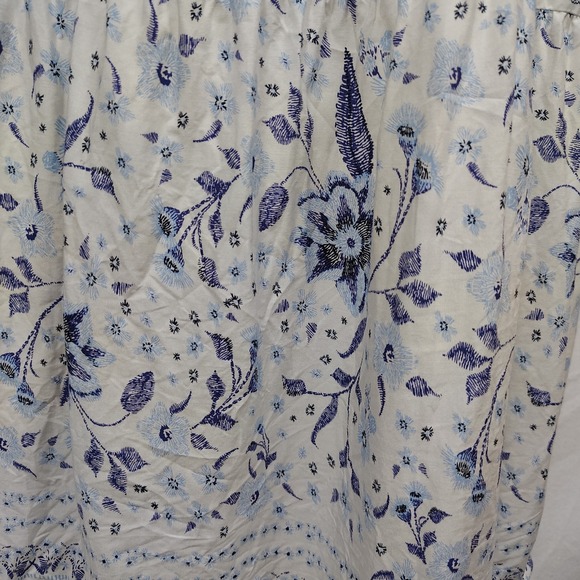 Old Navy Dress Womens Small Blue Floral Fit Flare Fairy Prairie Cottagecore Maxi - Picture 15 of 15